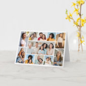 Creëer Your Ewn 11 Photo Collage Greeting Kaart (Gele Bloem)