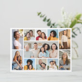 Creëer Your Ewn 11 Photo Collage Greeting Kaart (Staand voorkant)