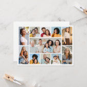 Creëer Your Ewn 11 Photo Collage Greeting Kaart (Voorkant / Achterkant in situ)