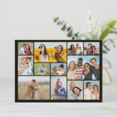 Creëer Your Ewn 12 Photo Collage Greeting Kaart (Staand voorkant)