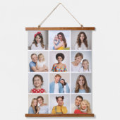 Creëer Your Ewn 12 Photo Collage Hanging Tapestry Hangend Wandkleed (Voorkant)