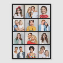 Creëer Your Ewn 12 Photo Collage Magnetic Kaart