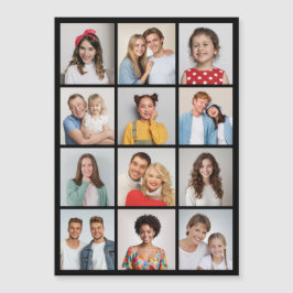 Creëer Your Ewn 12 Photo Collage Magnetic Kaart