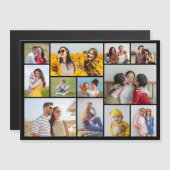 Creëer Your Ewn 12 Photo Collage Magnetic Kaart (Voorkant / Achterkant)