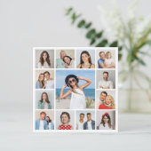 Creëer Your Ewn 13 Photo Collage Greeting Kaart (Staand voorkant)