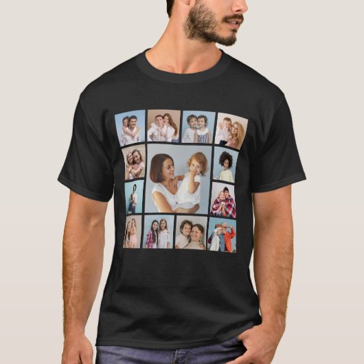 Creëer Your Ewn 13 Photo Collage Unisex T-shirt (Voorkant)