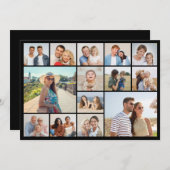 Creëer Your Ewn 14 Photo Collage Feestdagenkaart (Voorkant / Achterkant)