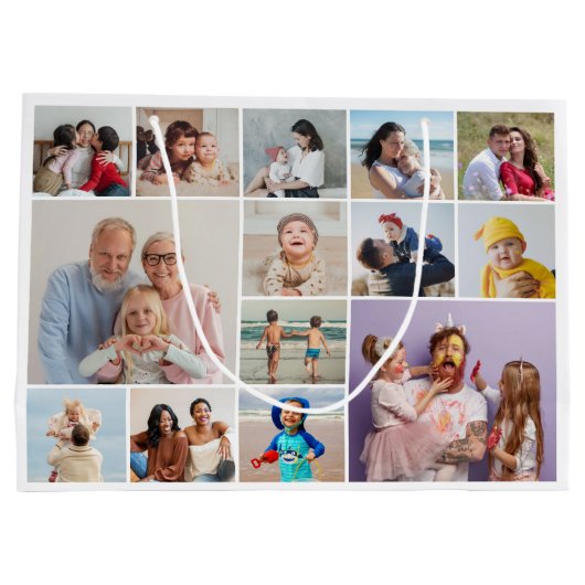 Creëer Your Ewn 14 Photo Collage Groot Cadeauzakje (Achterkant)