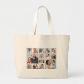 Creëer Your Ewn 14 Photo Collage Grote Tote Bag (Voorkant)