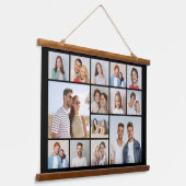 Creëer Your Ewn 14 Photo Collage Hangend Wandkleed (Gebogen)