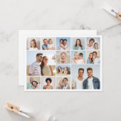 Creëer Your Ewn 14 Photo Collage Kaart (Voorkant / Achterkant in situ)