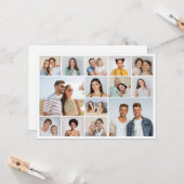 Creëer Your Ewn 14 Photo Collage Kaart (Voorkant / Achterkant in situ)