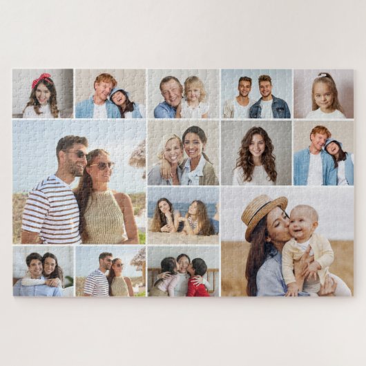 Creëer Your Ewn 14 Photo Collage Legpuzzel (Horizontaal)