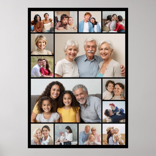 Creëer Your Ewn 14 Photo Collage Poster (Voorkant)