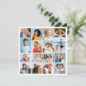 Creëer Your Ewn 15 Photo Collage Greeting Kaart (Staand voorkant)