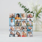 Creëer Your Ewn 15 Photo Collage Greeting Kaart (Staand voorkant)