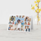 Creëer Your Ewn 15 Photo Collage Greeting Kaart (Gele Bloem)