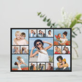 Creëer Your Ewn 15 Photo Collage Greeting Kaart (Staand voorkant)