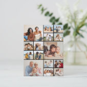 Creëer Your Ewn 15 Photo Collage Greeting Kaart (Staand voorkant)