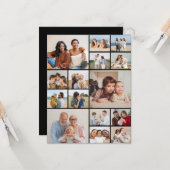 Creëer Your Ewn 15 Photo Collage Greeting Kaart (Voorkant / Achterkant in situ)