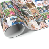 Creëer Your Ewn 16 Photo Collage Personalized Cadeaupapier (Rol Hoek)