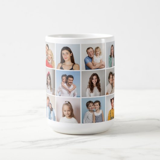 Creëer Your Ewn 18 Photo Collage Koffiemok (Center)