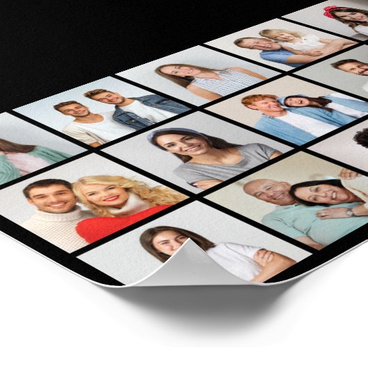 Creëer Your Ewn 18 Photo Collage Poster (Hoek)