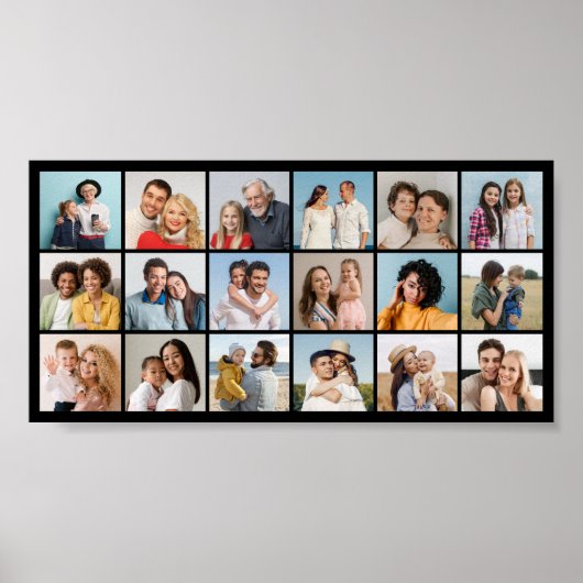 Creëer Your Ewn 18 Photo Collage Poster (Voorkant)