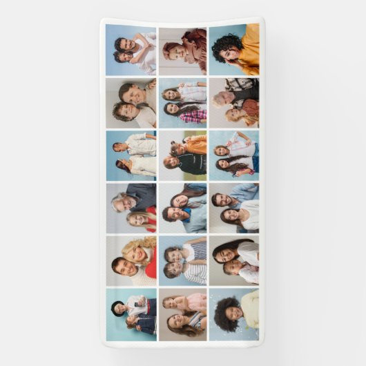 Creëer Your Ewn 18 Photo Collage Spandoek (Verticaal)