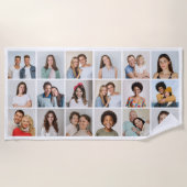 Creëer Your Ewn 18 Photo Collage Strandlaken (Voorkant)