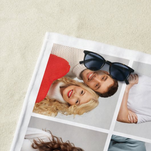 Creëer Your Ewn 18 Photo Collage Strandlaken (In situ)