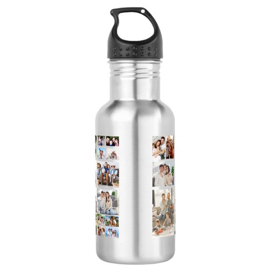 Creëer Your Ewn 19 Photo Collage Waterfles (Achterkant)