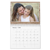 Creëer Your Ewn 2023 Family Foto Rustic Wood Kalender (Feb 2026)