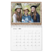 Creëer Your Ewn 2023 Family Foto Rustic Wood Kalender (Jan 2026)
