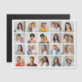 Creëer Your Ewn 20 Photo Collage Magnetic Kaart (Voorkant / Achterkant)