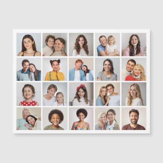 Creëer Your Ewn 20 Photo Collage Magnetic Kaart (Voorkant)