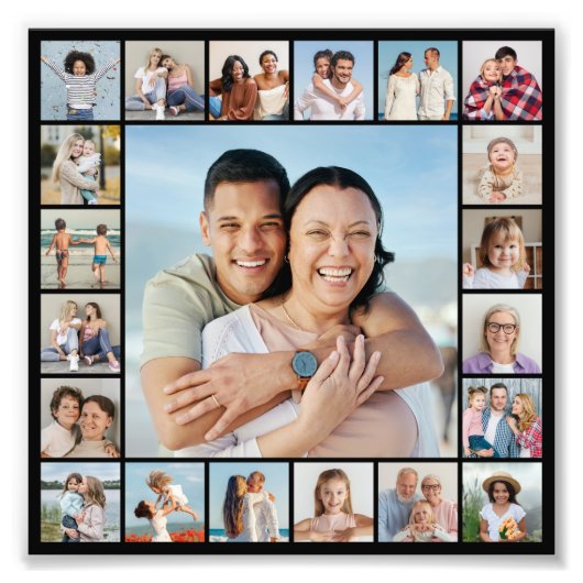 Creëer Your Ewn 21 Foto Collage Foto Enlargement Foto Afdruk (Voorkant)