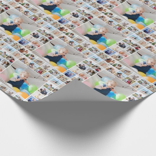 Creëer Your Ewn 21 Photo Collage Cadeaupapier (Hoek)