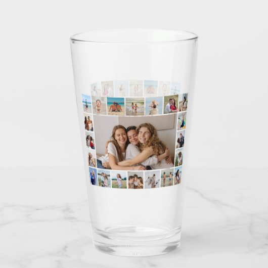 Creëer Your Ewn 21 Photo Collage Glas (Achterkant)