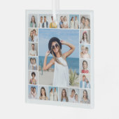 Creëer Your Ewn 21 Photo Collage Glas Ornament (Voorkant links)