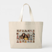 Creëer Your Ewn 21 Photo Collage Grote Tote Bag (Achterkant)
