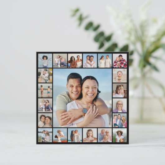 Creëer Your Ewn 21 Photo Collage Kaart (Staand voorkant)