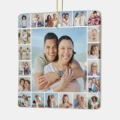 Creëer Your Ewn 21 Photo Collage Keramisch Ornament (Links)