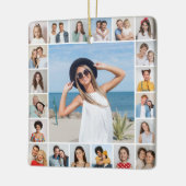 Creëer Your Ewn 21 Photo Collage Keramisch Ornament (Links)