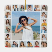 Creëer Your Ewn 21 Photo Collage Keramisch Ornament (Achterkant)