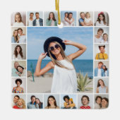 Creëer Your Ewn 21 Photo Collage Keramisch Ornament (Voorkant)