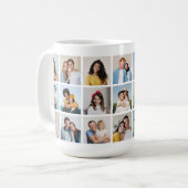 Creëer Your Ewn 21 Photo Collage Koffiemok (Voorkant links)