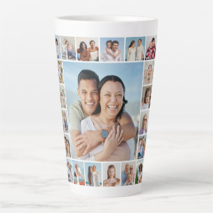 Creëer Your Ewn 21 Photo Collage Latte Mok