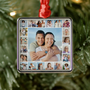 Creëer Your Ewn 21 Photo Collage Metalen Ornament