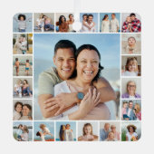 Creëer Your Ewn 21 Photo Collage Metalen Ornament (Voorkant)